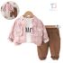 Комплект от Модерна Риза с Класическа Яка, Джобове, Блузка и Панталон Neutral Vibes Pink - 3 части