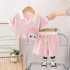 Комплект с Класическа Яка, Ефектен Релеф и Чанта за През Рамо с Перли Pink Bunny Classic – 3 части