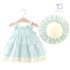 Комплект от Рокля с Френска Дантела, Панделки и Капела Little Mademoiselle Blue - 2 части