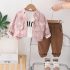 Комплект от Модерна Риза с Класическа Яка, Джобове, Блузка и Панталон Neutral Vibes Pink - 3 части