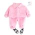 Модерен, Спортен Комплект с Класическа Яка и Тик-Так Копчета Sporty Pink Glam - 2 части