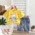 Комплект от Модерна Тениска и Къс, Дънков Панталон Street Smiles Yellow - 2 части