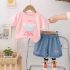 Комплект с Бродерии и Ефектни, 3Д Елементи Summer Bear Delight Pink - 2 части