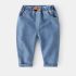 Комплект от Модерна Блузка/Суитшърт с Деним Яка и Дънков Панталон Trendy Honey Bear Grey – 3 части