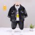 Дънков Комплект с Ефектни Шевове Vintage Denim Black – 3 части