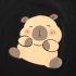 Комплект от Тениска с Щампа, Къс, Деним Панталон и Чантичка за През Рамо WanderBear Black - 3 части