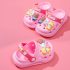 Джапанки Кроксове с 3Д Щампа Animal King Pink