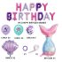 Мега Комплект от 41 бр. Балони (Фолио и Латекс) Happy Birthday Mermaid