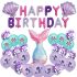 Мега Комплект от 41 бр. Балони (Фолио и Латекс) Happy Birthday Mermaid