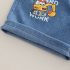 Комплект от Тениска с 3Д Елементи и Дънков, Къс Панталон Tractor Denim Build - 2 части