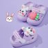 Джапанки Кроксове с 3Д Щампа Bunny Friend Violet
