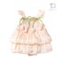 Premium Рокля с Боди Закопчаване от Органза, Разливащи Къдри и 3Д Цветя Daisy Tulip