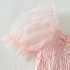 Premium Рокля с Богата Туту Пачка, Буфан Ръкав и Акцентиращ Набор Puff Whisper Pink