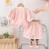 Комплект от Тениска с Лек Буфан Ръкав и Къс Панталон Puppy Charm Pink - 2 части