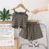 Комплект от Топ с Набор и Пола/Панталон Stripe Chic Olive - 2 части
