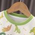 Комплект от Тениска със Щампован Десен и Къс, Деним Панталон Zoo Dino's - 2 части