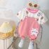 Комплект от Тениска и Гащеризон с Апликация Bunny Wink - 2 части