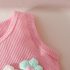 Комплект с Вафлен Ефект, 3Д Цветя и Бохо Ресни Gorgeous Mini Bloom Pink - 2 части