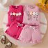 Комплект с Вафлен Ефект, 3Д Цветя и Бохо Ресни Gorgeous Mini Bloom Pink - 2 части