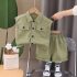 Комплект от Риза и Къс Панталон Little Olive Ranger - 2 части
