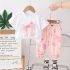 Комплект с 3Д Апликация и Декоративна Перла Pearl Ribbon Pink - 2 части