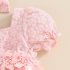 Premium Сет от Рокля-Боди с Буфан Ръкав, Туту Пачка с 3Д Цветя и Лента за Глава Pink Blossom Fairy - 2 части