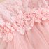 Premium Сет от Рокля-Боди с Буфан Ръкав, Туту Пачка с 3Д Цветя и Лента за Глава Pink Blossom Fairy - 2 части