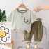 Комплект от Муселин с Добавени Елементи Pocket Bear Olive – 2 части