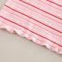 Комплект от Раирана Тениска и Дънкови Панталонки с Бохо Пискюли Riviera Stripes Pink - 2 части