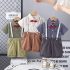 Официален Комплект с Карирана Риза, Панталон, Тиранти и Папионка Stylish Suspenders - 4 части