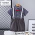 Официален Комплект с Карирана Риза, Панталон, Тиранти и Папионка Stylish Suspenders - 4 части