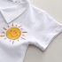 Комплект от Тениска с Класическа Яка и Къс, Деним Панталон Sunny Day - 2 части