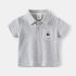 Спортно - Елегантен Комлект от Блузка с Класическа Яка и Къс Панталон Teddy Polo Grey - 2 части