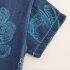 Комплект от Деним Риза със Щамповани Елемнти, Тениска и Къс Панталон Denim Doodles - 3 части
