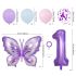 Комплект от 10 бр. Балонa (Фолио и Латекс) Butterfly Violet