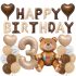 Мега Комплект от 35 бр. Балони (Фолио и Латекс) Happy Birthday Bear