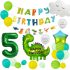 Комплект от 23 бр. Балонa (Фолио и Латекс) + Висулка Happy Birthday Dino