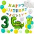 Комплект от 23 бр. Балонa (Фолио и Латекс) + Висулка Happy Birthday Dino