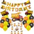 Комплект от 21 бр. Балони (Фолио и Латекс) + Хартиени Аксесоари + Висулка Happy Birthday Engineer
