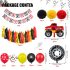 Гига Комплект от 75ч. Балони (Фолио и Латекс), Помпони и Висулки Happy Birthday Monstertruck