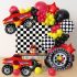 Гига Комплект от 75ч. Балони (Фолио и Латекс), Помпони и Висулки Happy Birthday Monstertruck