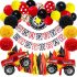 Гига Комплект от 75ч. Балони (Фолио и Латекс), Помпони и Висулки Happy Birthday Monstertruck