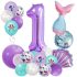 Комплект от 21 бр. Балони (Фолио и Латекс) Mermaid Party
