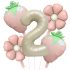 Комплект от 5бр. Фолиеви Балонa Strawberry Flowerista