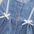 Комплект от Дънков Елек Тип Туника, Блуза и Панталон с Къдри Bella Denim - 3 части