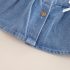 Комплект от Дънков Елек Тип Туника, Блуза и Панталон с Къдри Bella Denim - 3 части
