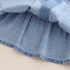 Комплект от Дънков Елек Тип Туника, Блуза и Панталон с Къдри Bella Denim - 3 части