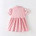 Рокля с Къс Ръкав, Класическа Яка и Закопчаване с Копчета Pink Polo Joy