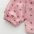 Деним Комплект с Класическа Яка и Ефектен Десен Be Happy Pink - 3 части