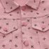 Деним Комплект с Класическа Яка и Ефектен Десен Be Happy Pink - 3 части